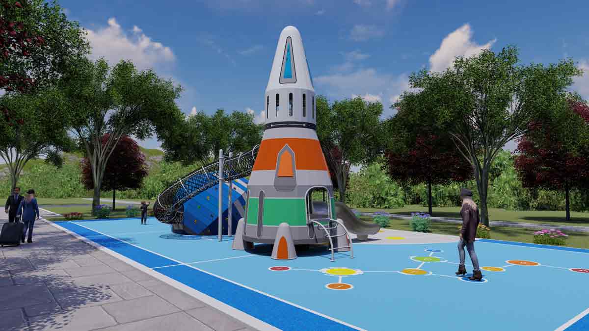 大型户外组合滑梯